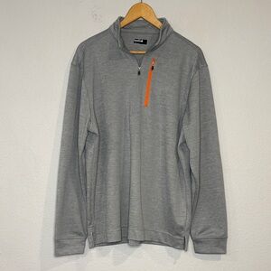 Bolle quarter zip athletic golf performance pullover shirt chest pocket gray L